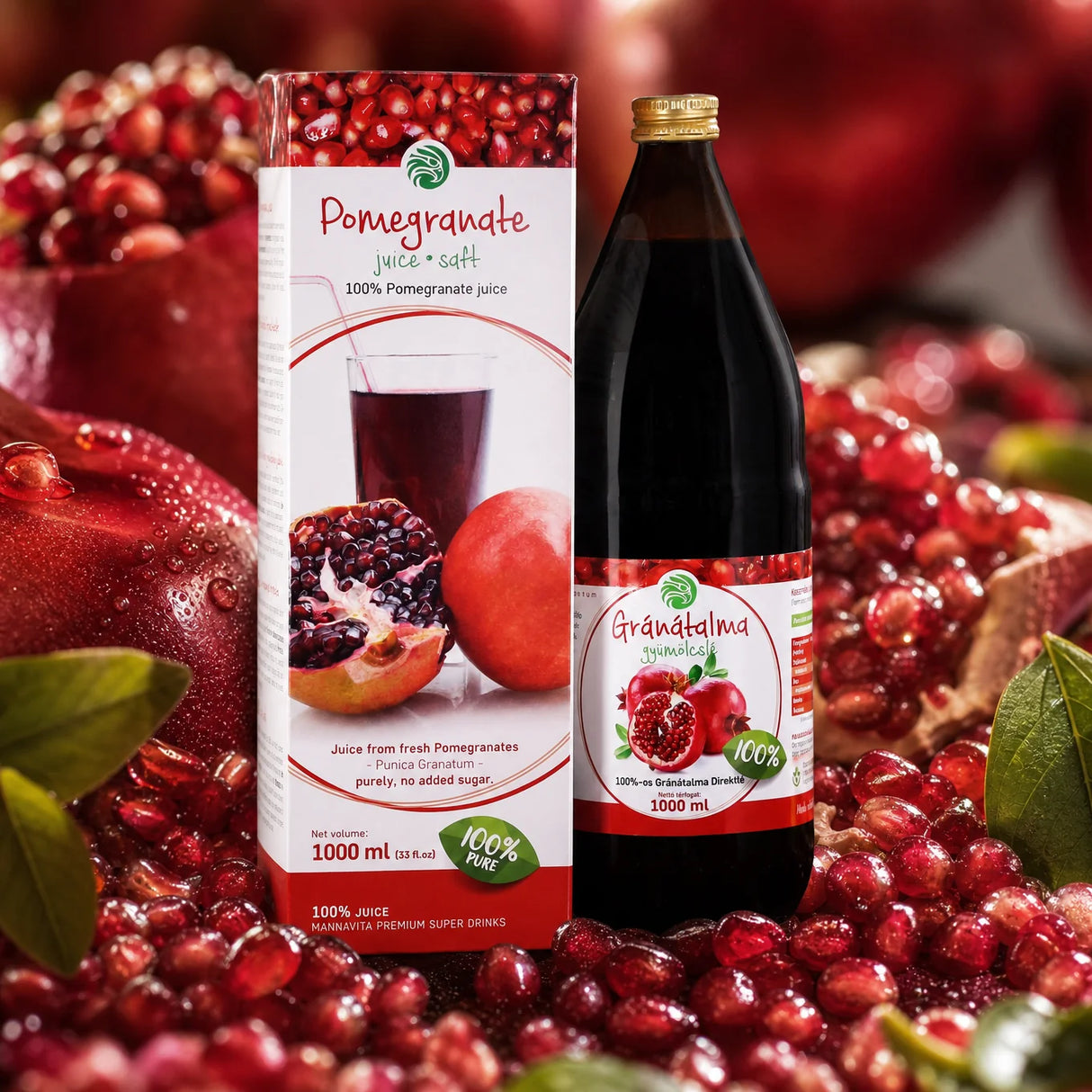 Mannavita Granatäpple 100% ren juice • 1000 ml