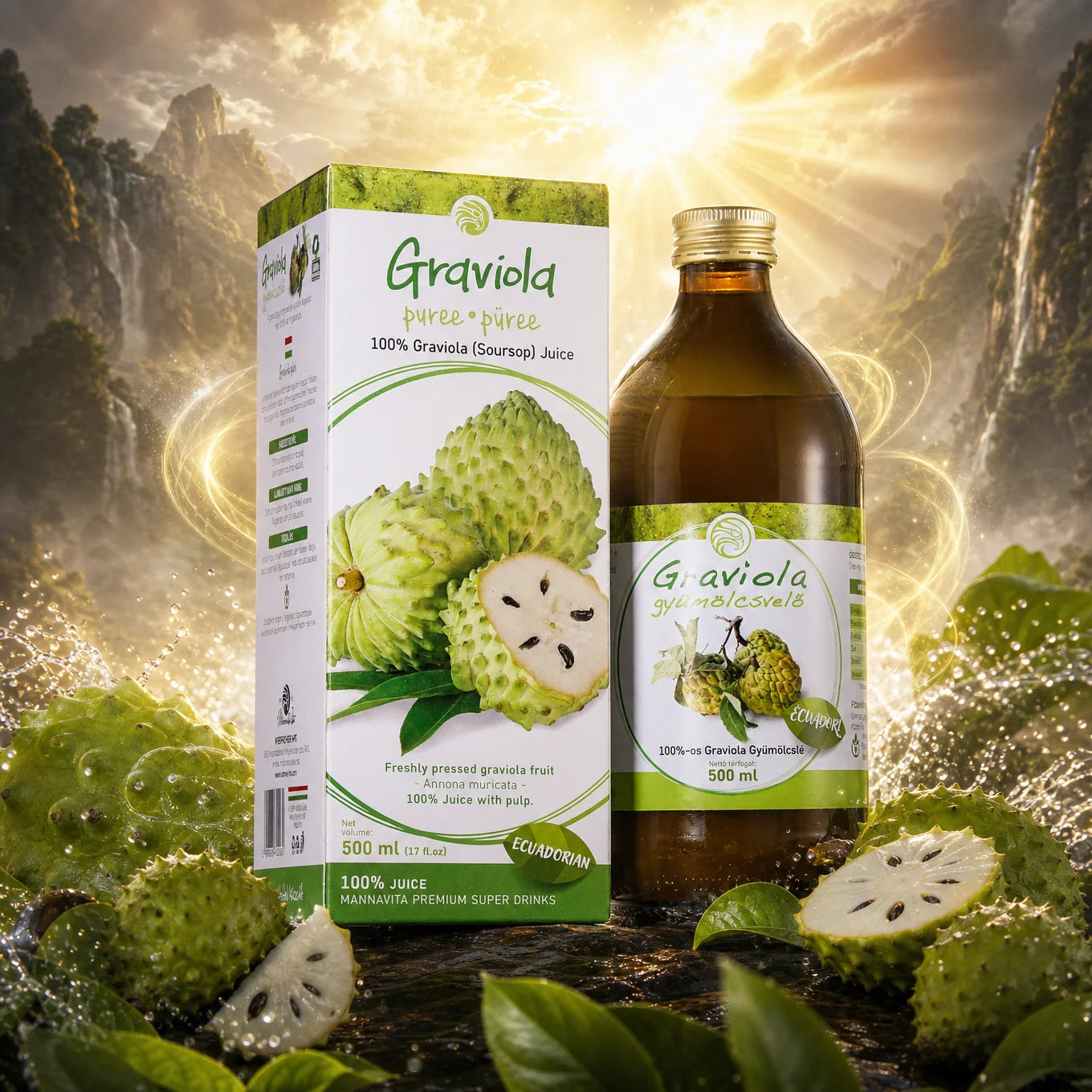 Mannavita Graviola 100% ren puré • 500 ml