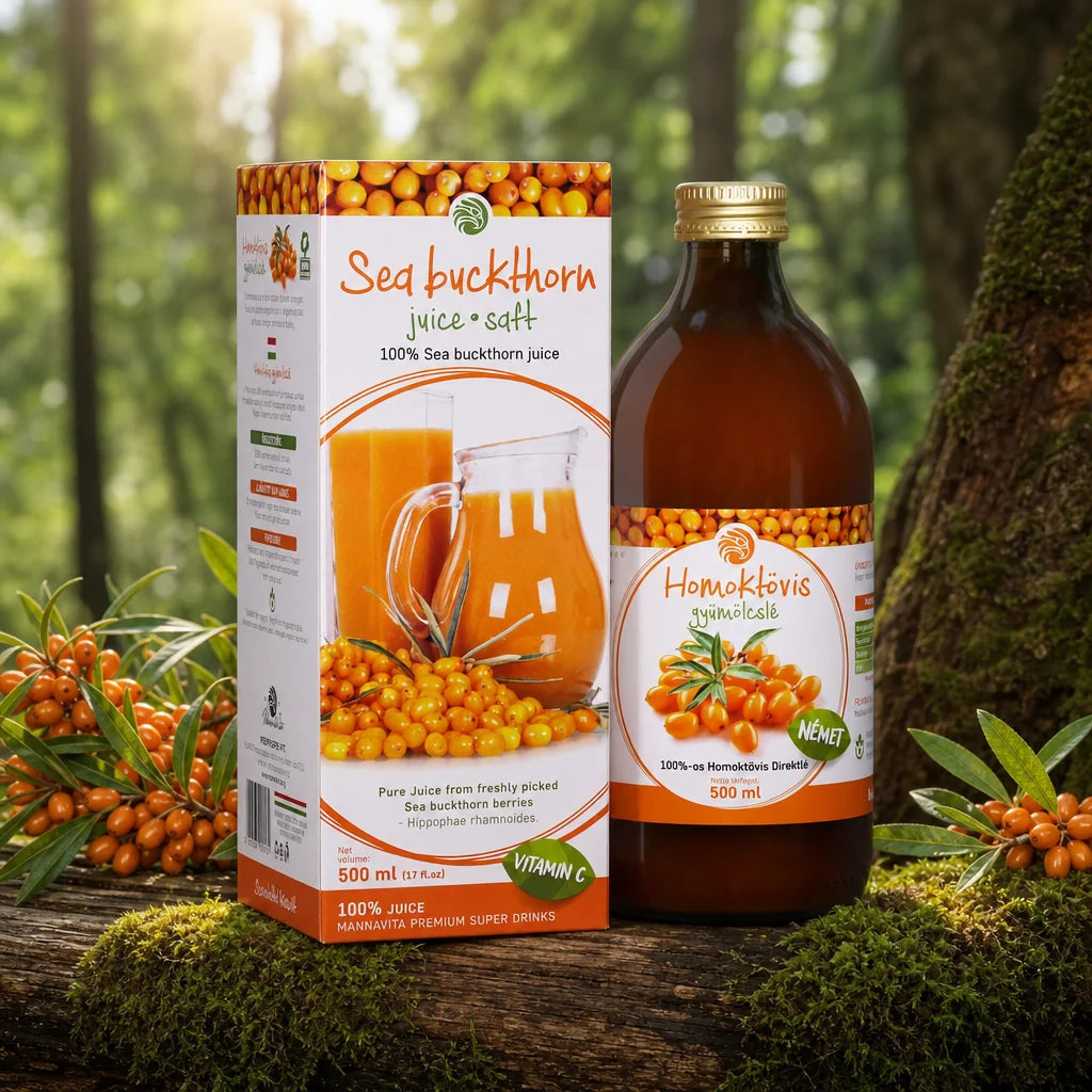 Mannavita Havtorn 100 % pressad ren juice • 500 ml