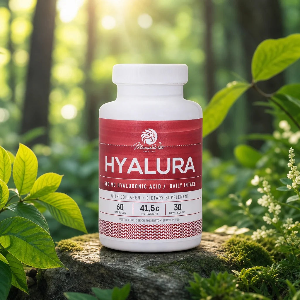 Hyalura 600 mg Hyaluronsyra + kollagen, kapslar • 60 st.