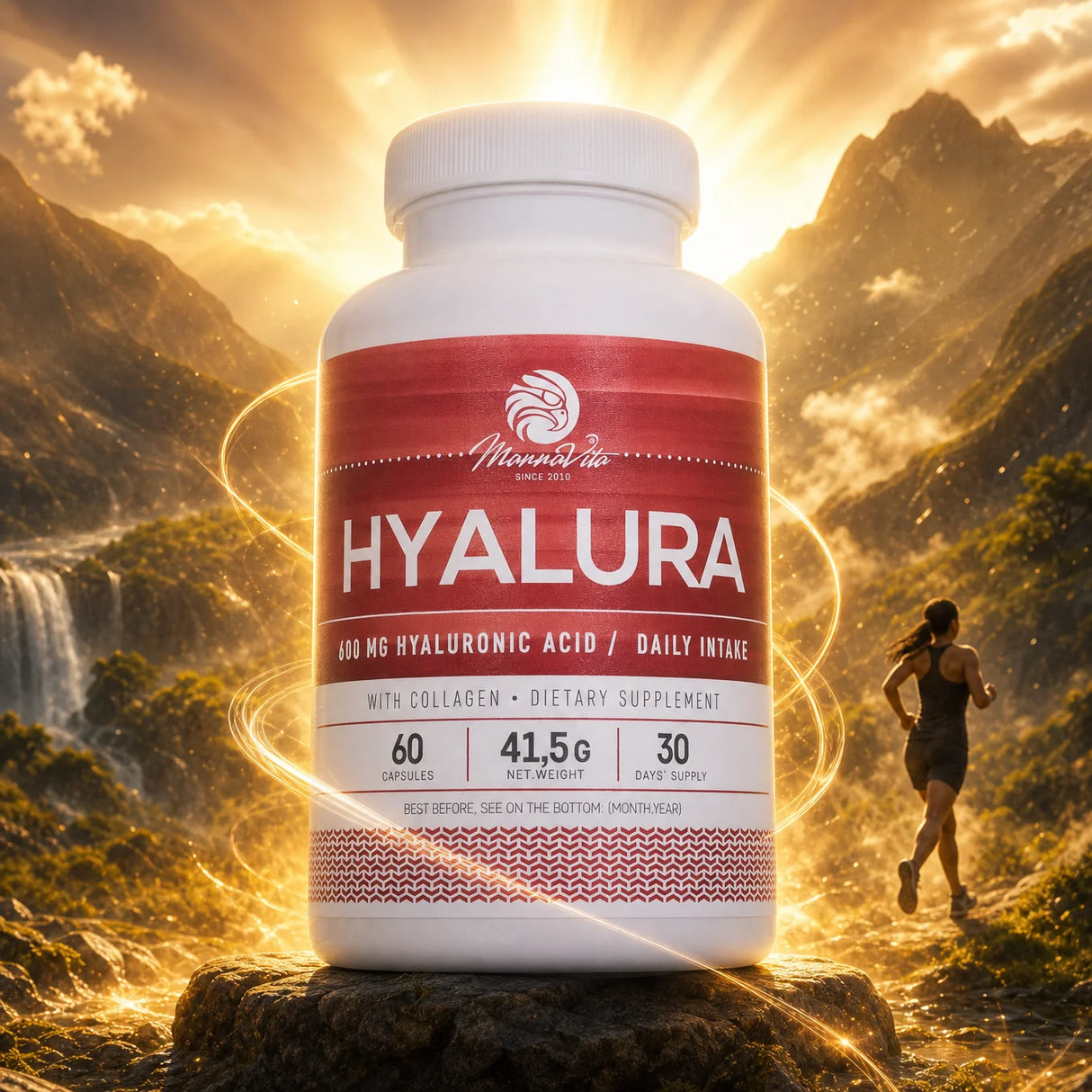 Hyalura 600 mg Hyaluronsyra + kollagen, kapslar • 60 st.