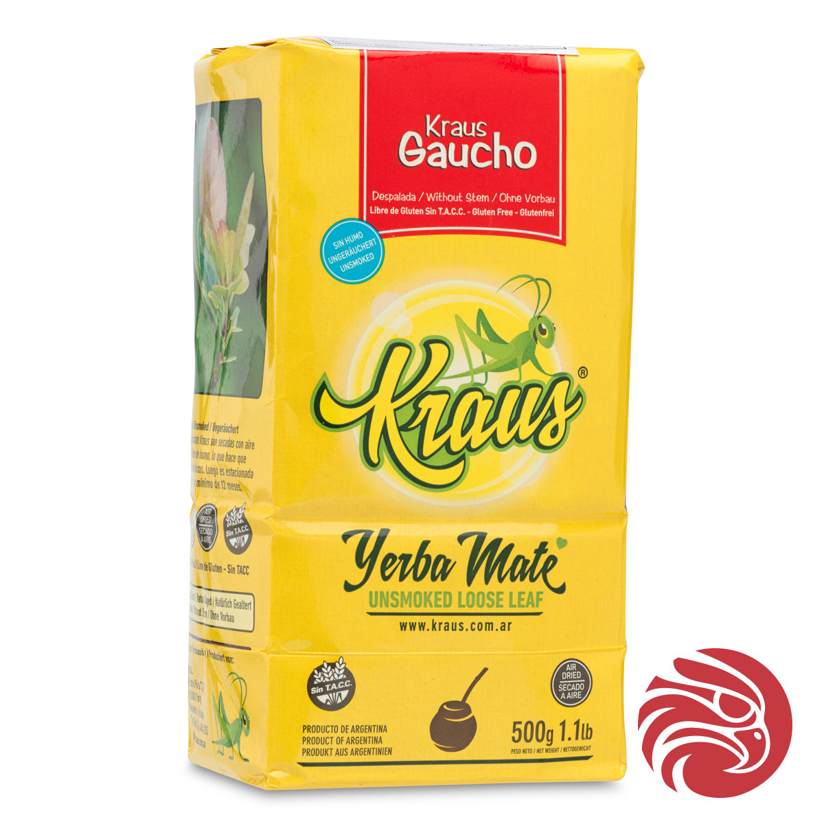 Kraus yerba mate • Gaucho, Sin palo - Utan stjälkar • 500 g