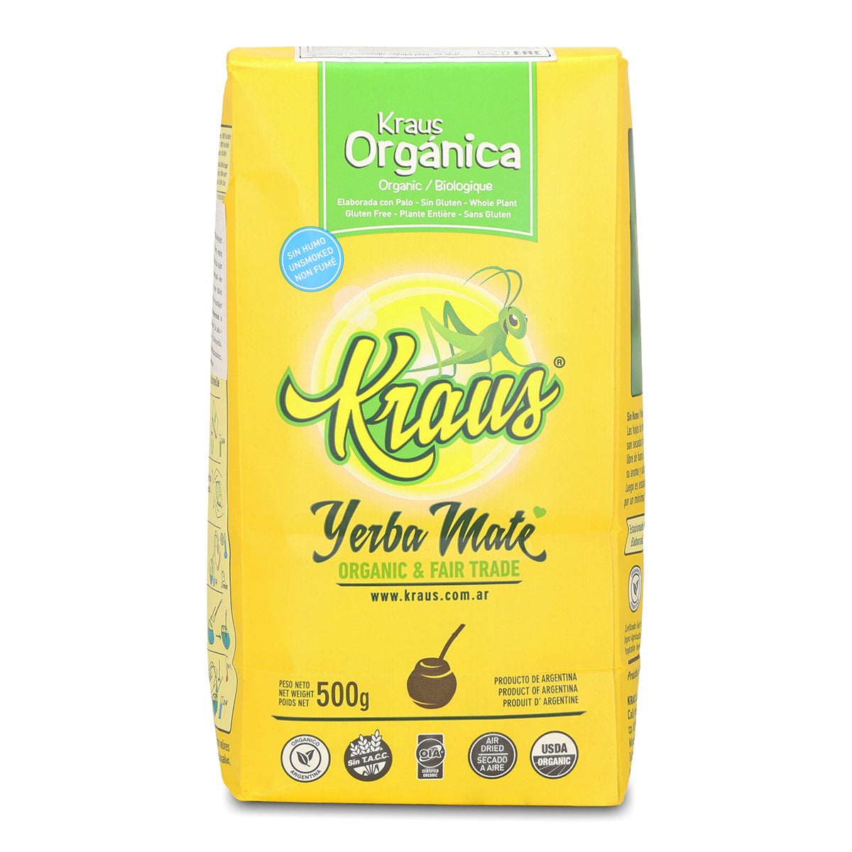 Kraus yerba mate-te • Elaborada, med stjälkar • 500 g