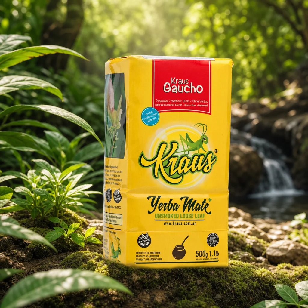 Kraus yerba mate • Gaucho, Sin palo - Utan stjälkar • 500 g
