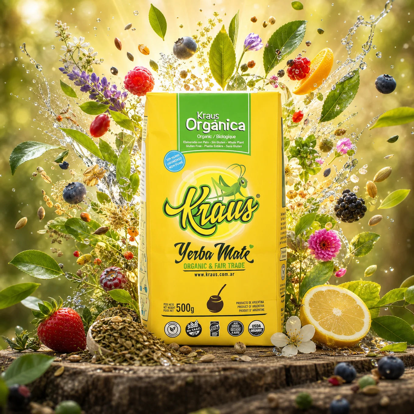 Kraus yerba mate-te • Silvestre, MINT • 500 g