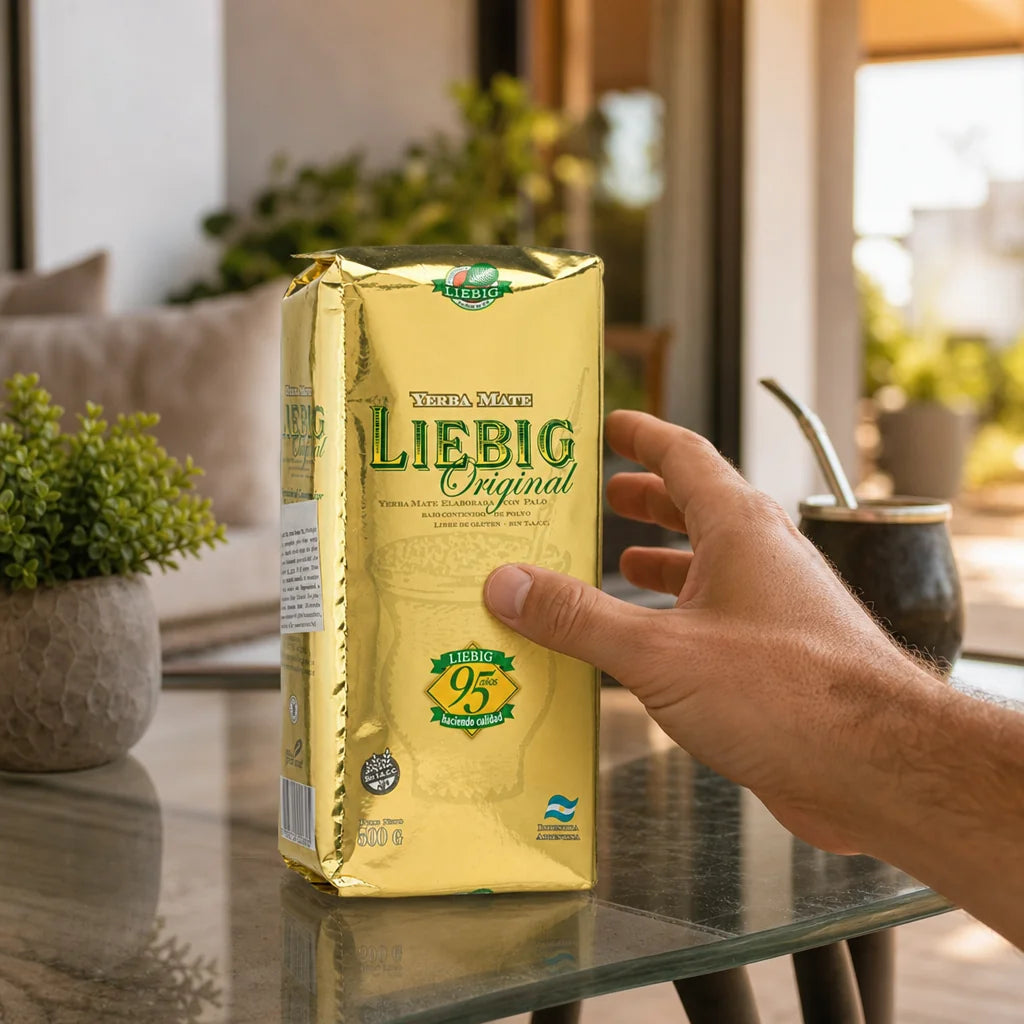 Liebig Original yerba mate-te • Tillverkad med stjälkar • 500 g