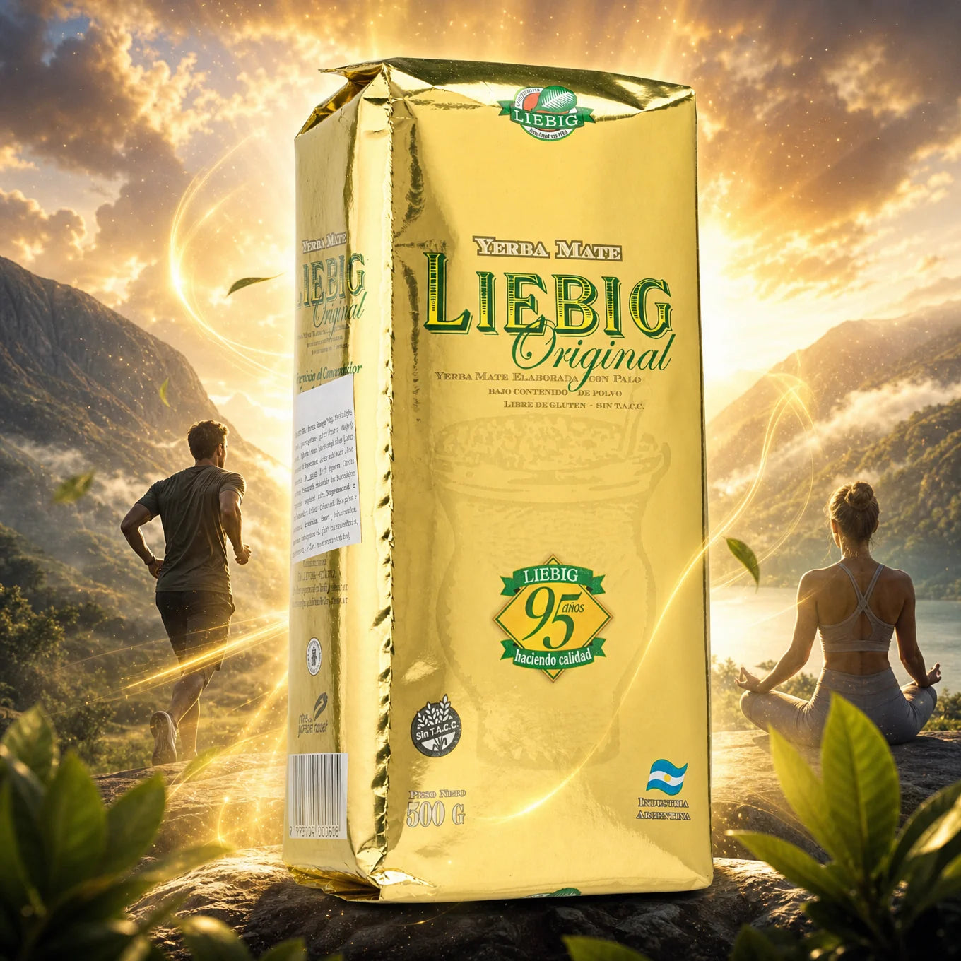 Liebig Original yerba mate-te • Tillverkad med stjälkar • 500 g