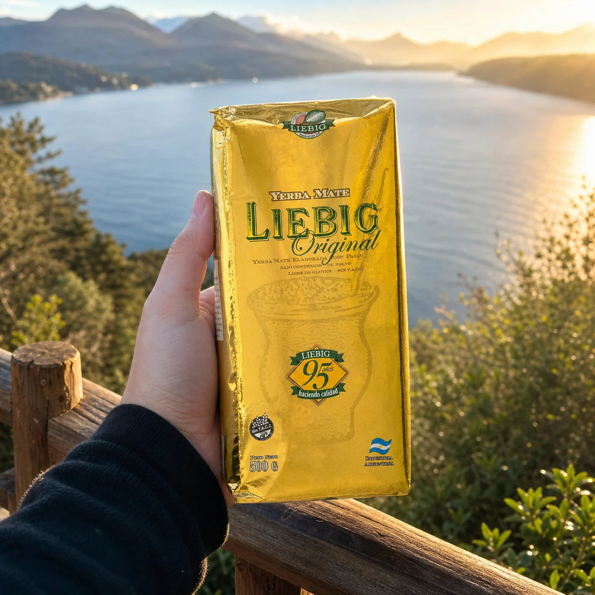 Liebig Original yerba mate-te • Tillverkad med stjälkar • 500 g