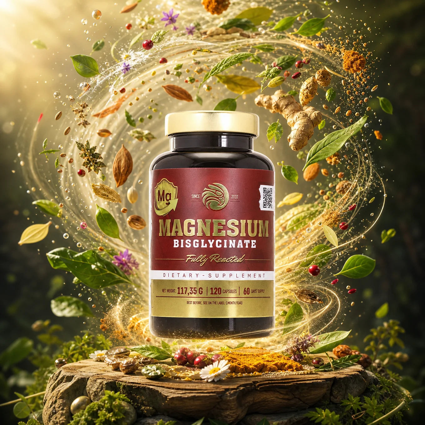 Mannavita MAGNESIUM Bisglycinat fullt reagerat • 120 st
