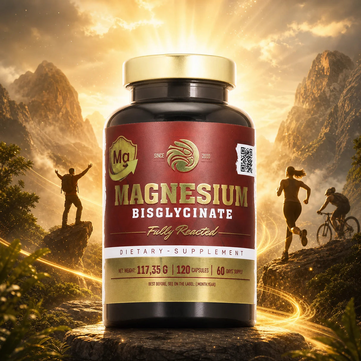 Mannavita MAGNESIUM Bisglycinat fullt reagerat • 120 st