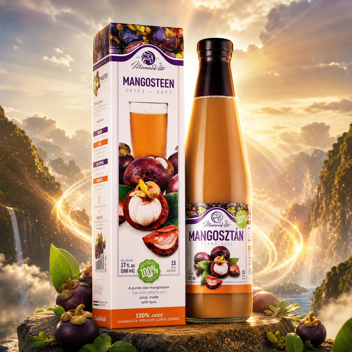 Mannavita Mangostan 100% ren puré • 500 ml