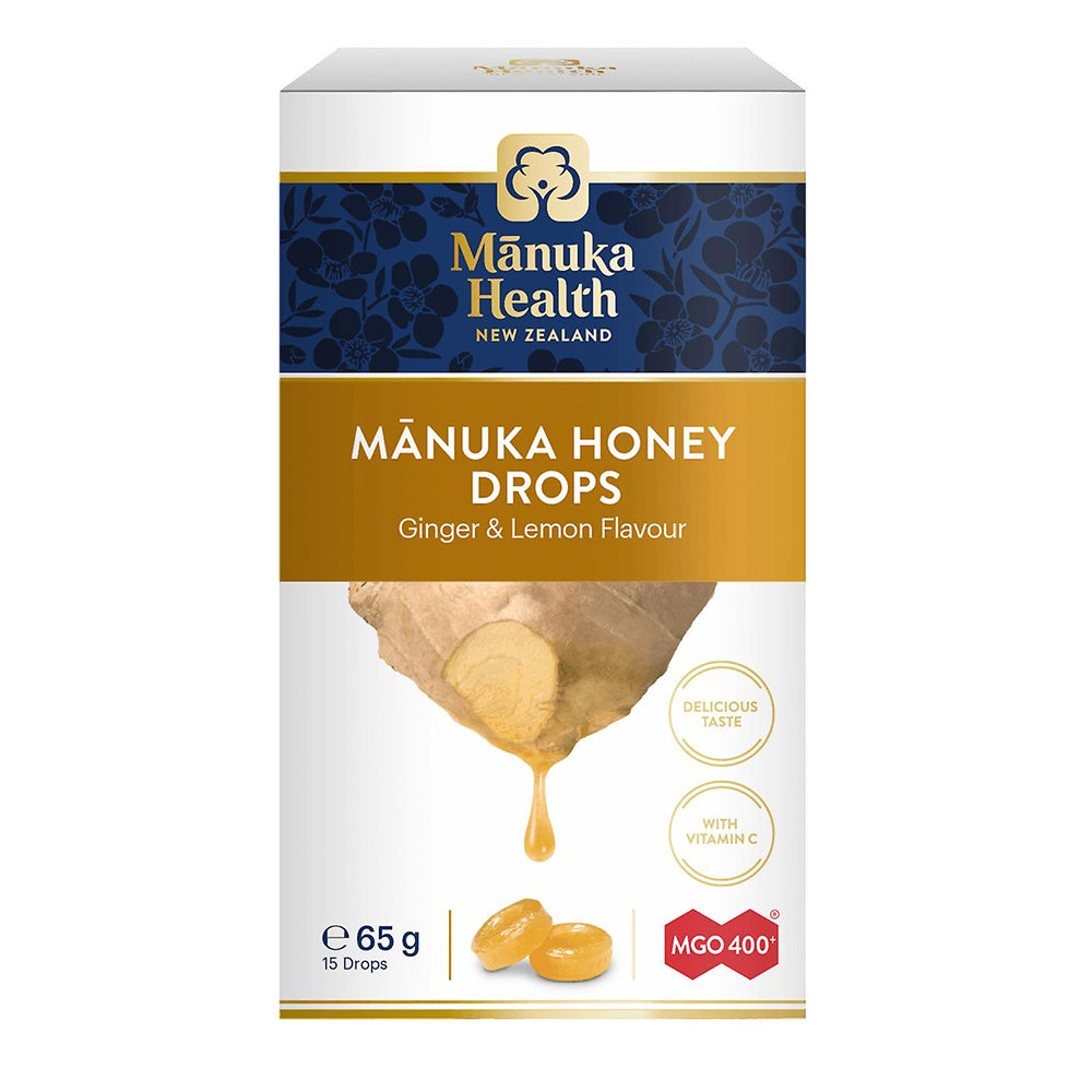 Manukahonungspastiller med naturlig ingefära och citron • 15 st.