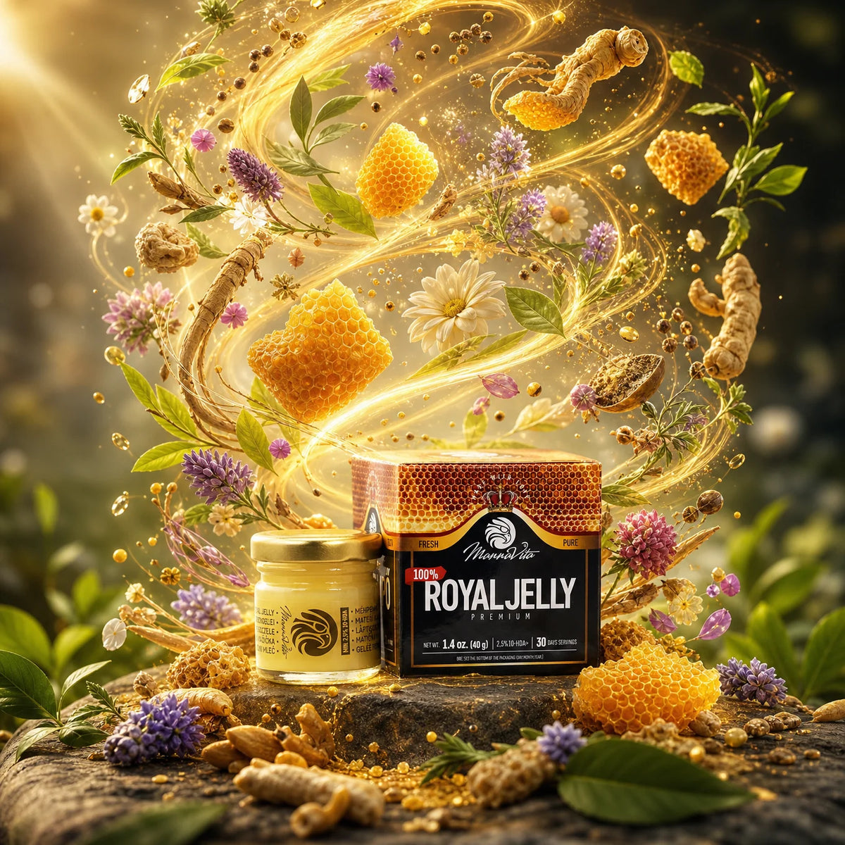 Mannavita Premium Bidrottninggelé • 2,5 % 10-HDA • 40 g