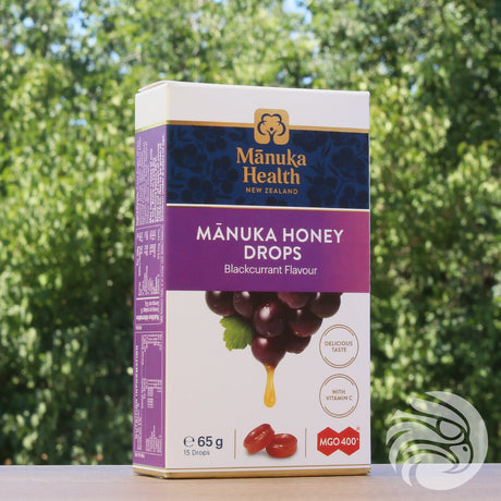 Manukahonungspastiller med svartvinbär • 15 st.