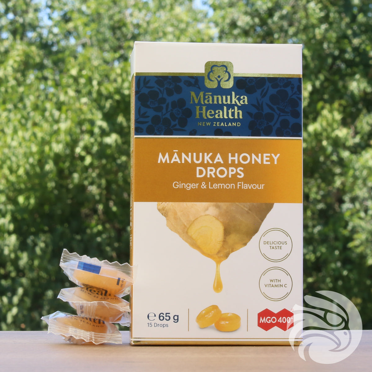 Manukahonungspastiller med naturlig ingefära och citron • 15 st.