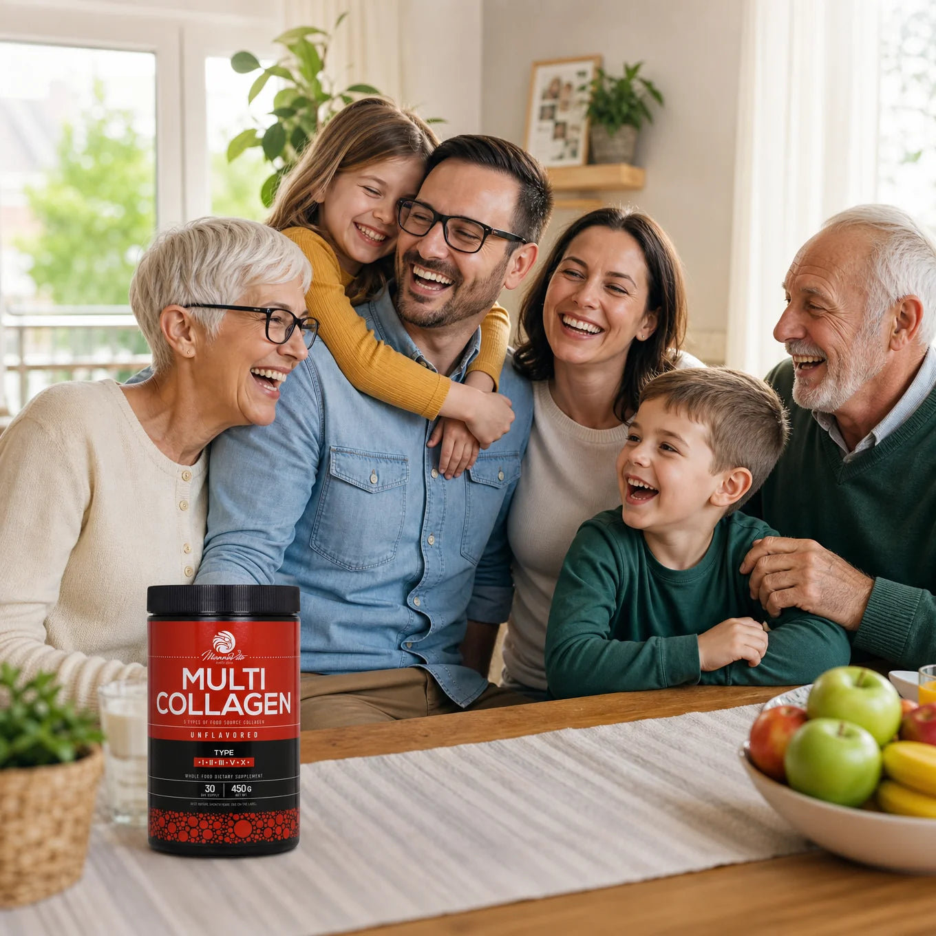 Mannavita Multikollagenpulver • Utan smak • 450g