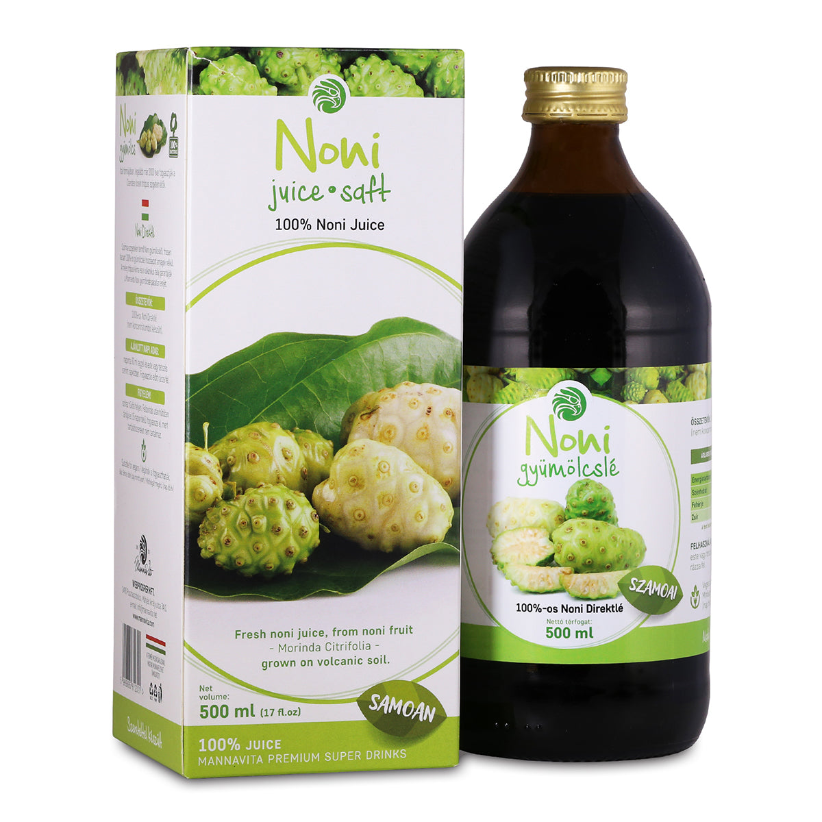 Mannavita Noni 100% ren juice • 500 ml