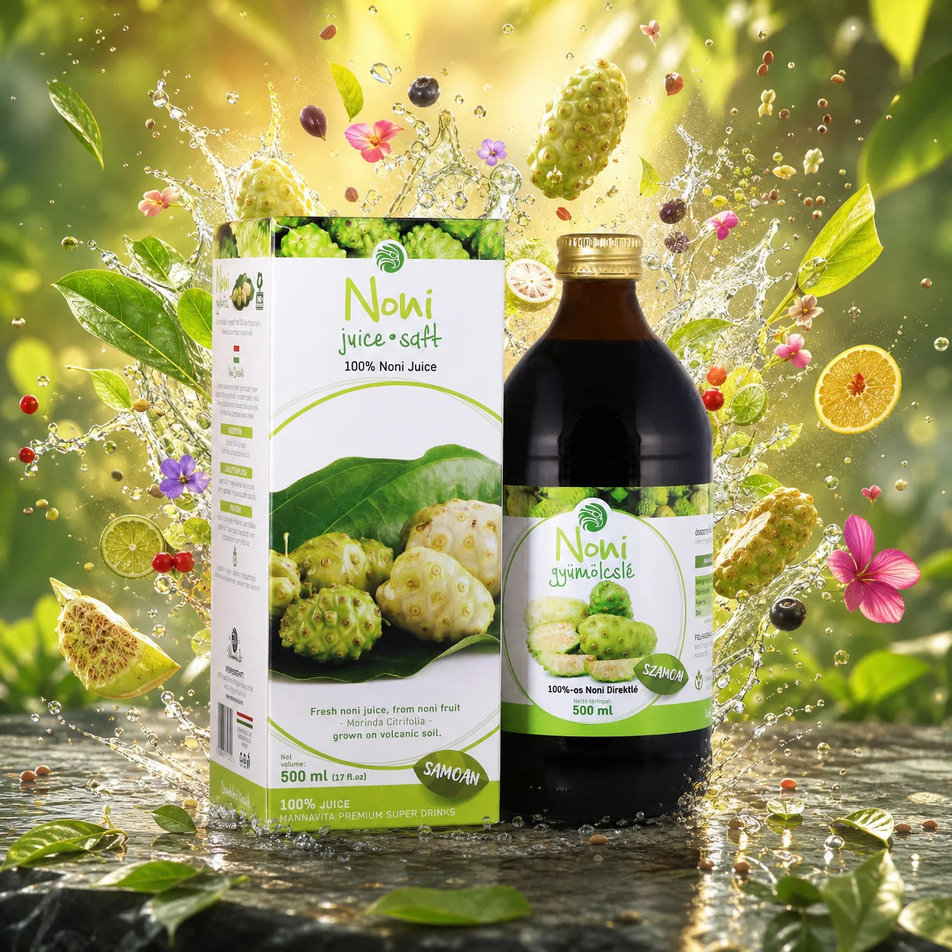 Mannavita Noni 100% ren juice • 500 ml