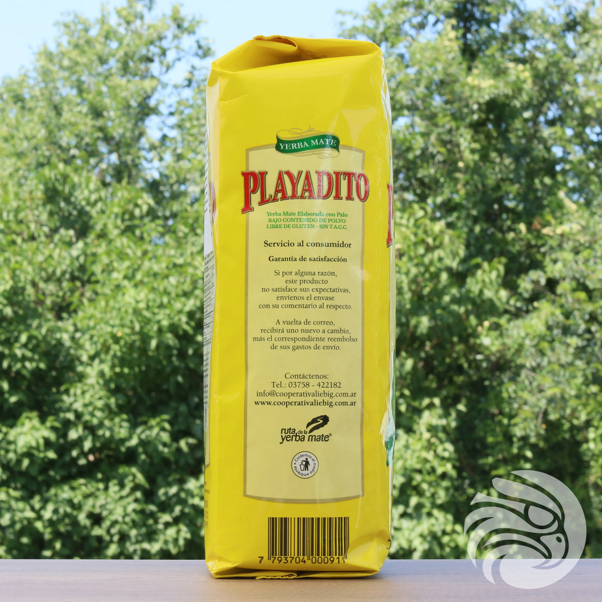 Playadito yerba mate-te • Tillverkad med stjälkar • 500 g