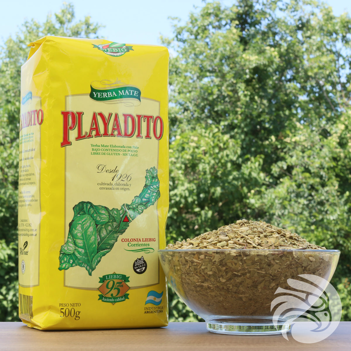 Playadito yerba mate-te • Tillverkad med stjälkar • 500 g