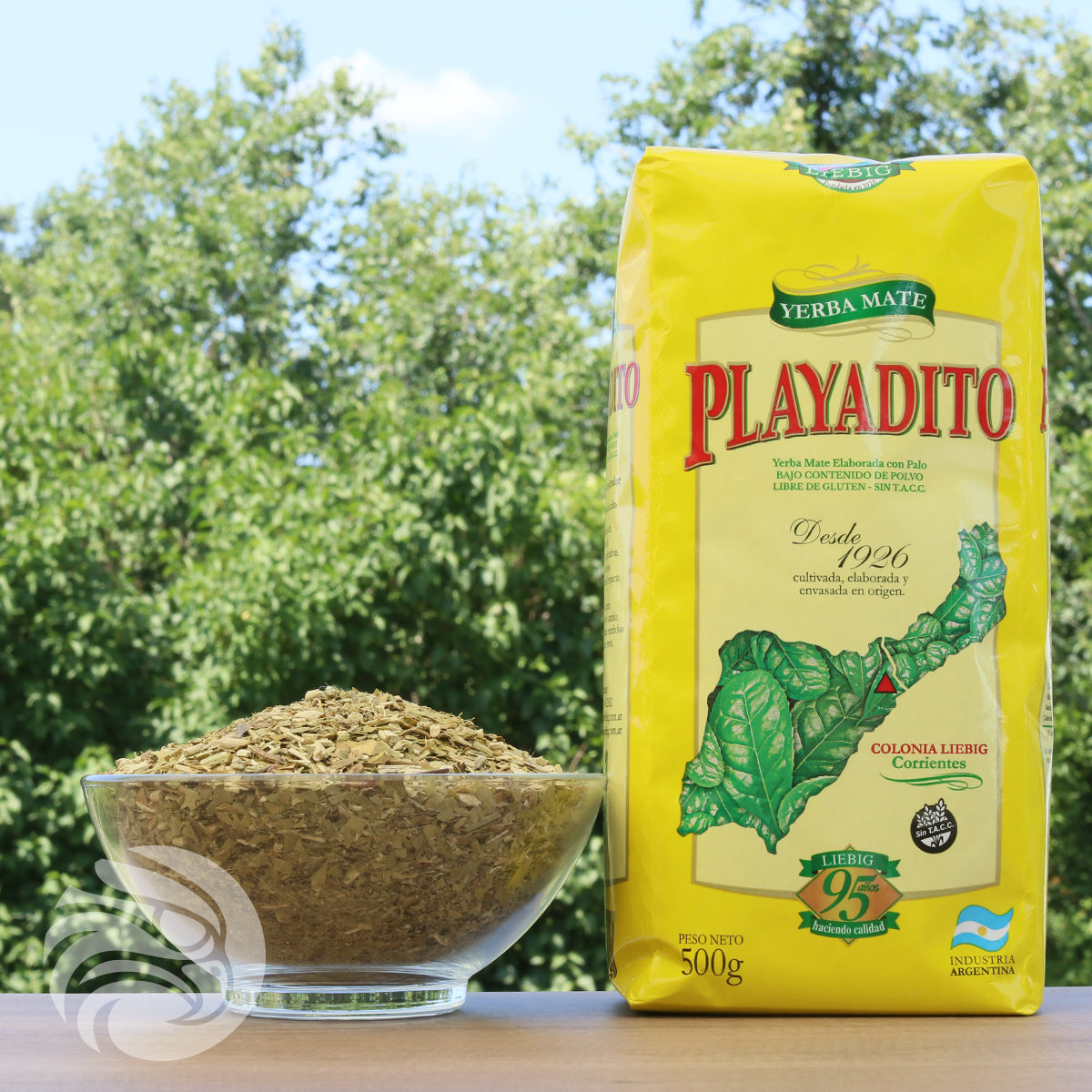 Playadito yerba mate-te • Tillverkad med stjälkar • 500 g