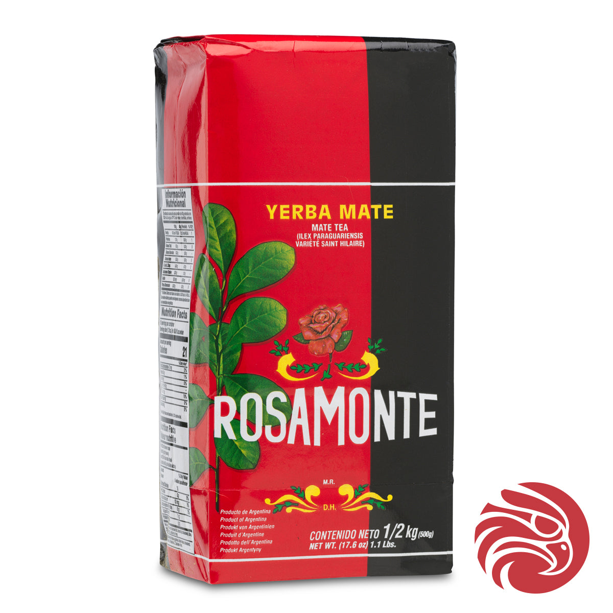 Rosamonte yerba mate-te • Med stjälkar • 500 g