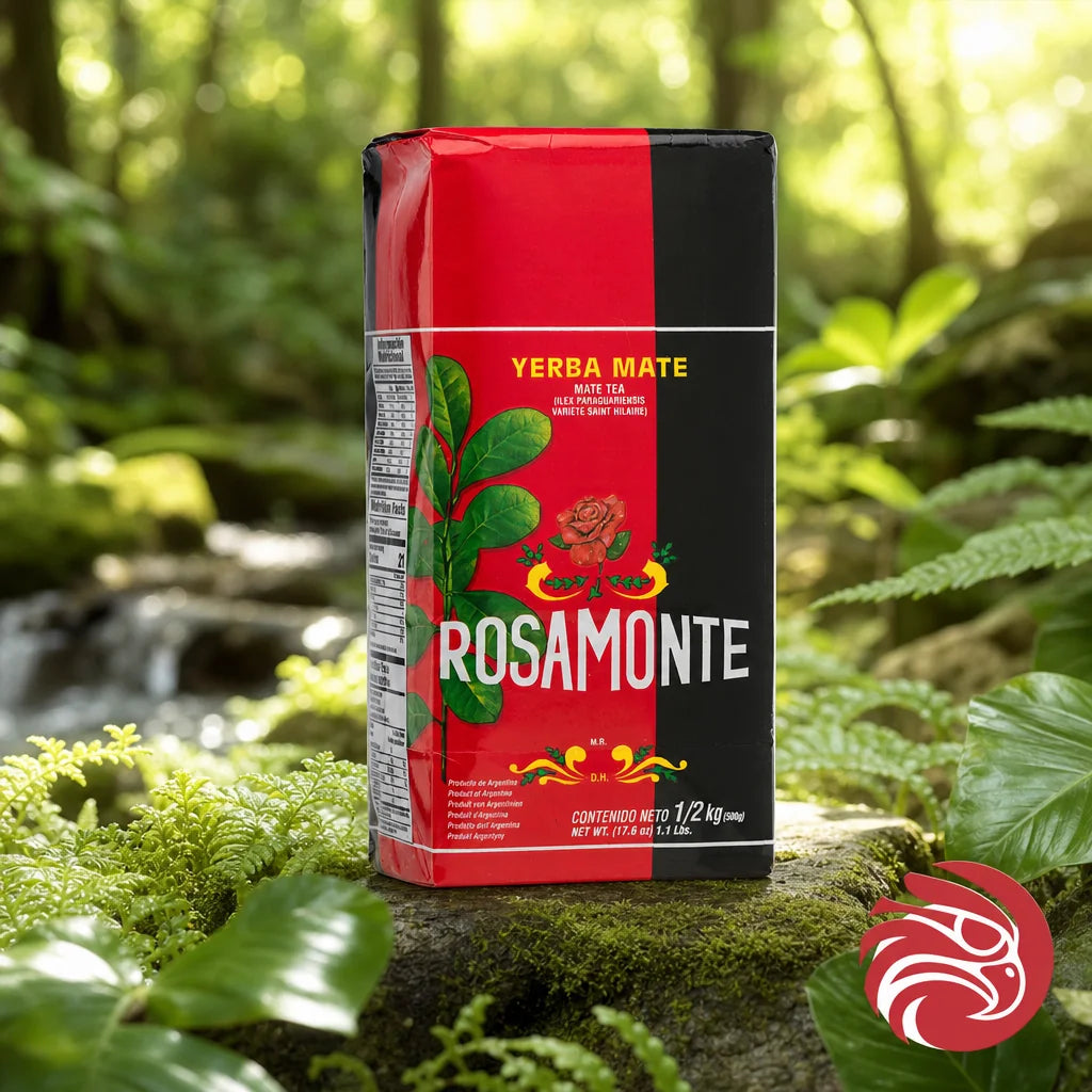 Rosamonte yerba mate-te • Med stjälkar • 500 g