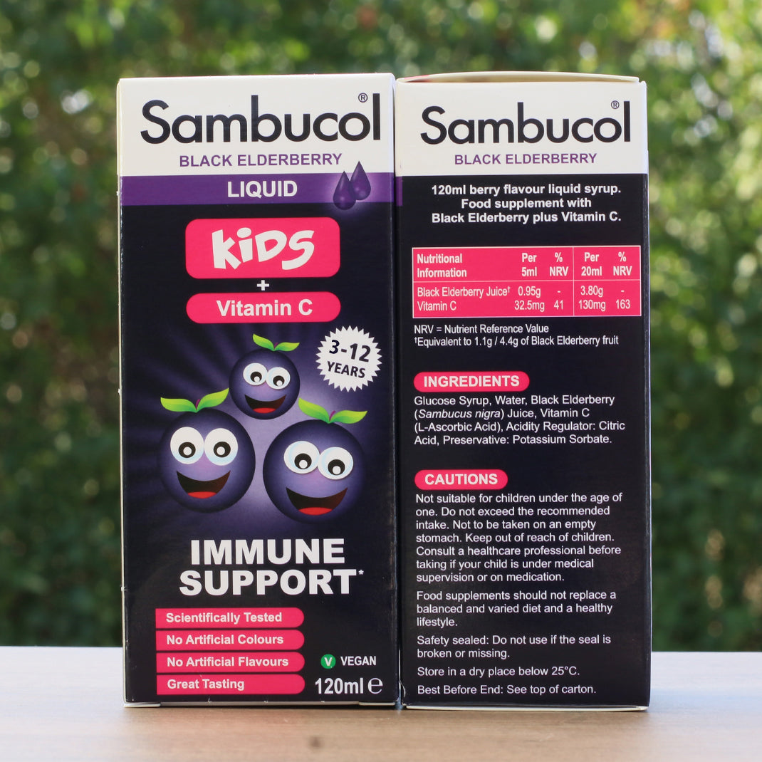 Sambucol svartfläderbärssirap, för barn • 120 ml