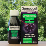 Sambucol svart fläderbärssirap, sockerfri • 120 ml