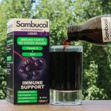 Sambucol svart fläderbärssirap, sockerfri • 120 ml