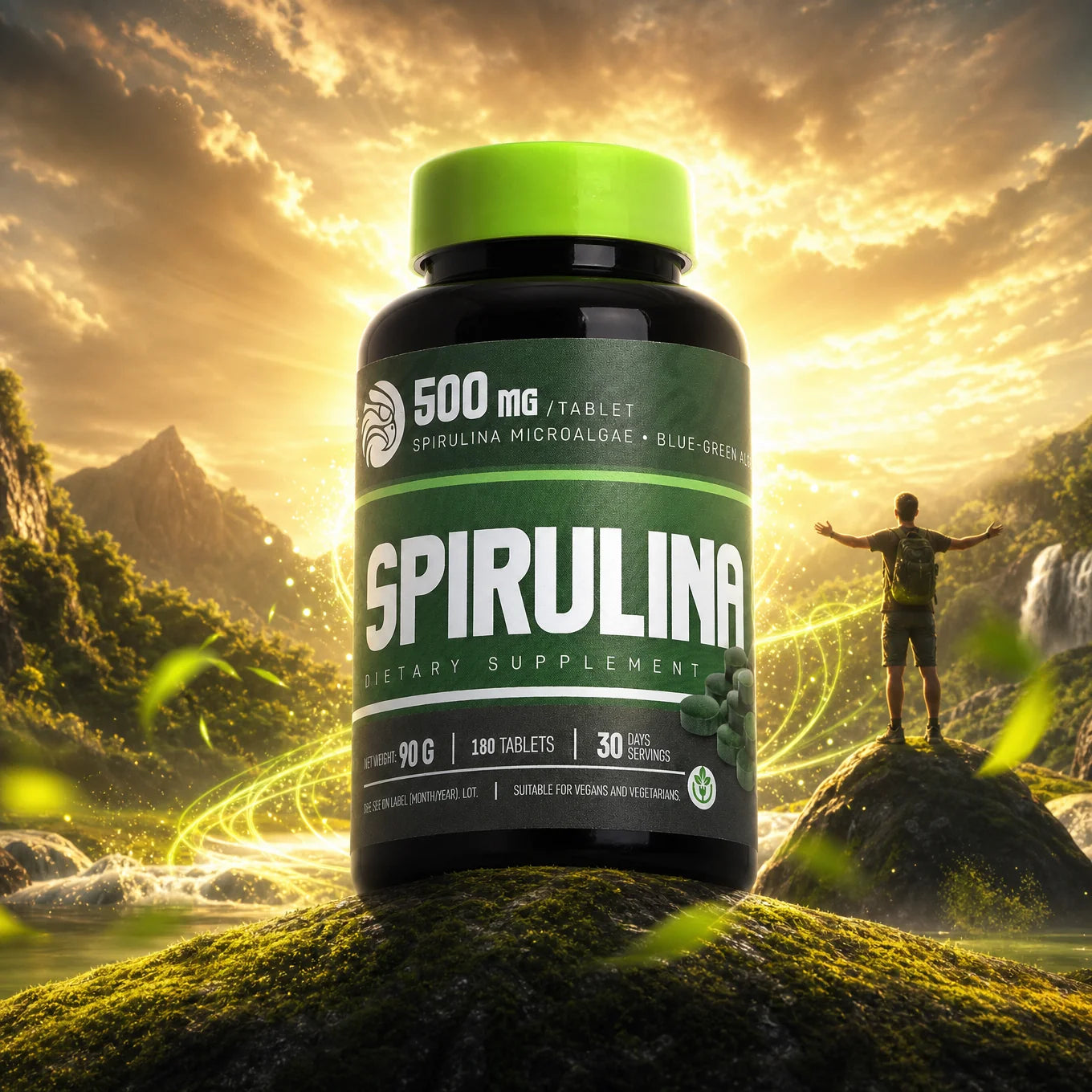 Mannavita Spirulina 500 mg tabletter • 180 st.
