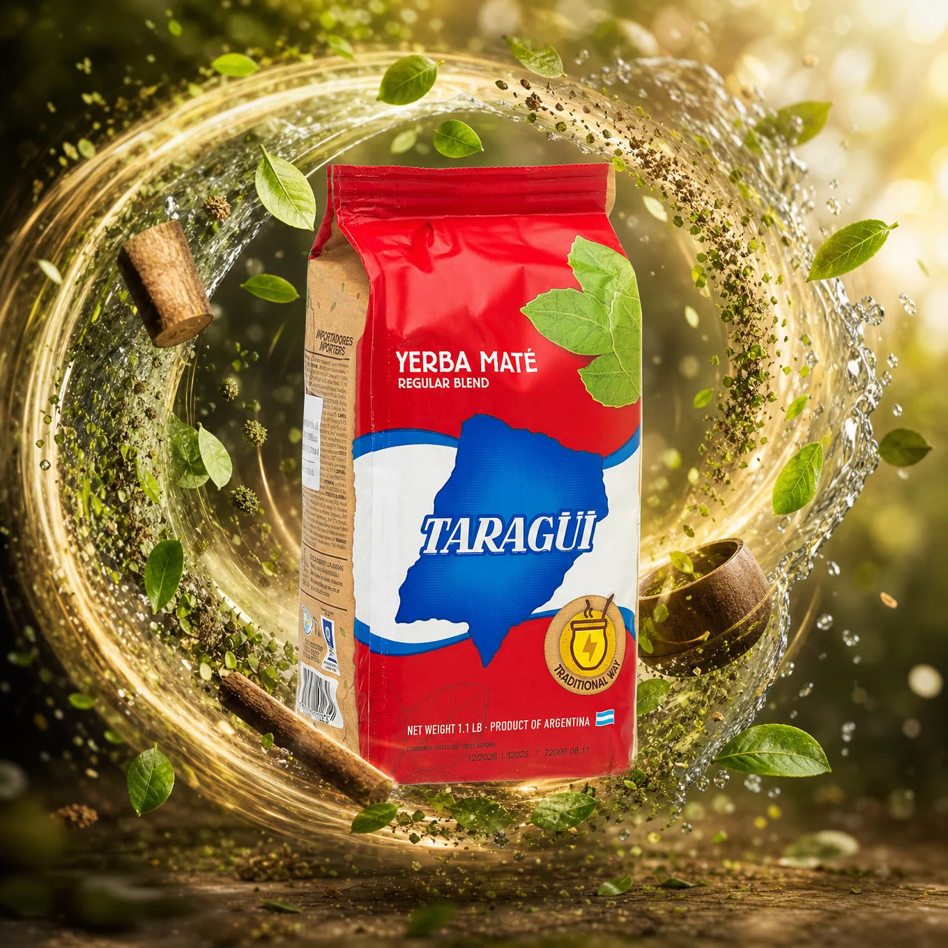 Taragüi yerba mate-te • Med kvist • 500 g