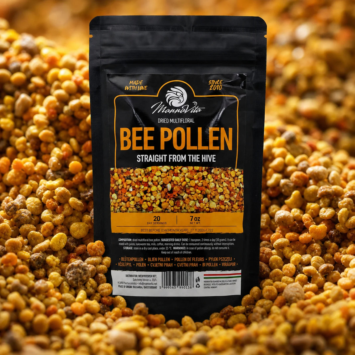 Mannavita torkat multifloralt bipollen • 200 g